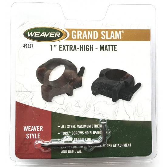 Weaver Grand Slam 1" extramagas oldható acél weaver szerelék